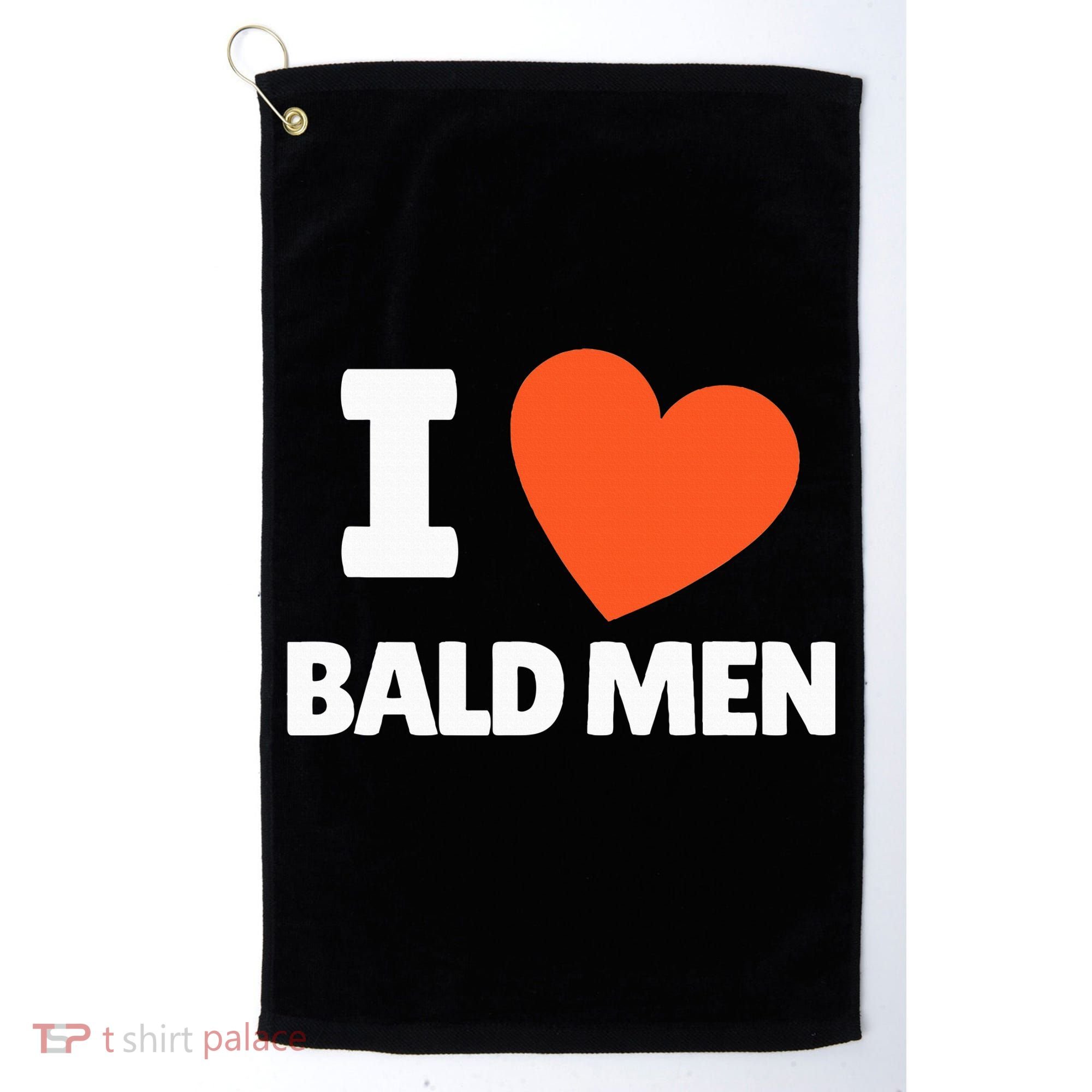 I Love Bald I Heart Bald Lovers Golf Towel