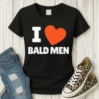 I Love Bald I Heart Bald Lovers Women's T-Shirt thumb 3