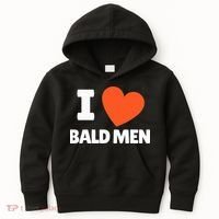 I Love Bald I Heart Bald Lovers Kids Hoodie thumb 0