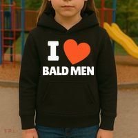I Love Bald I Heart Bald Lovers Kids Hoodie thumb 3