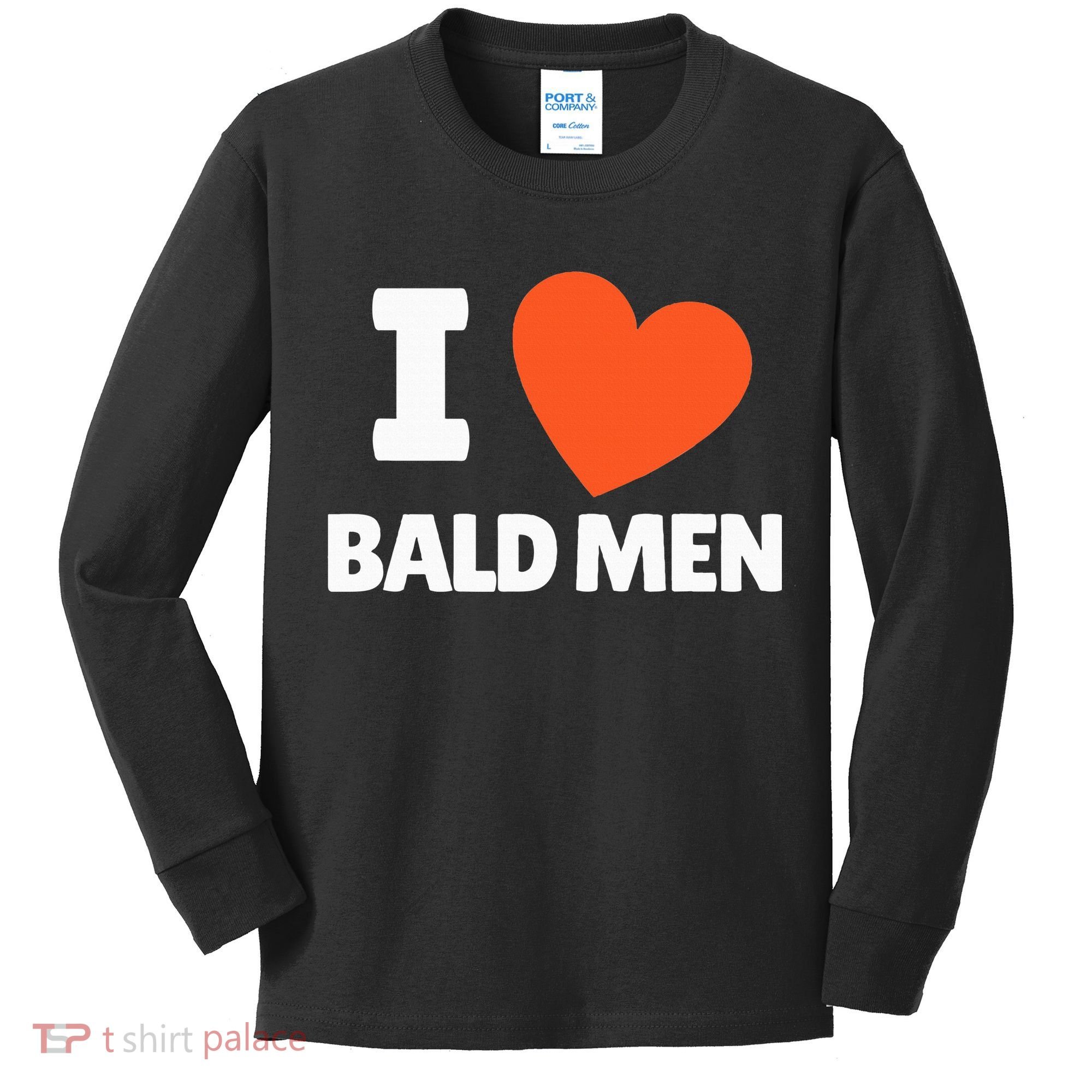 I Love Bald I Heart Bald Lovers Kids Long Sleeve Shirt