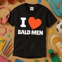 I Love Bald I Heart Bald Lovers Kids T-Shirt thumb 3