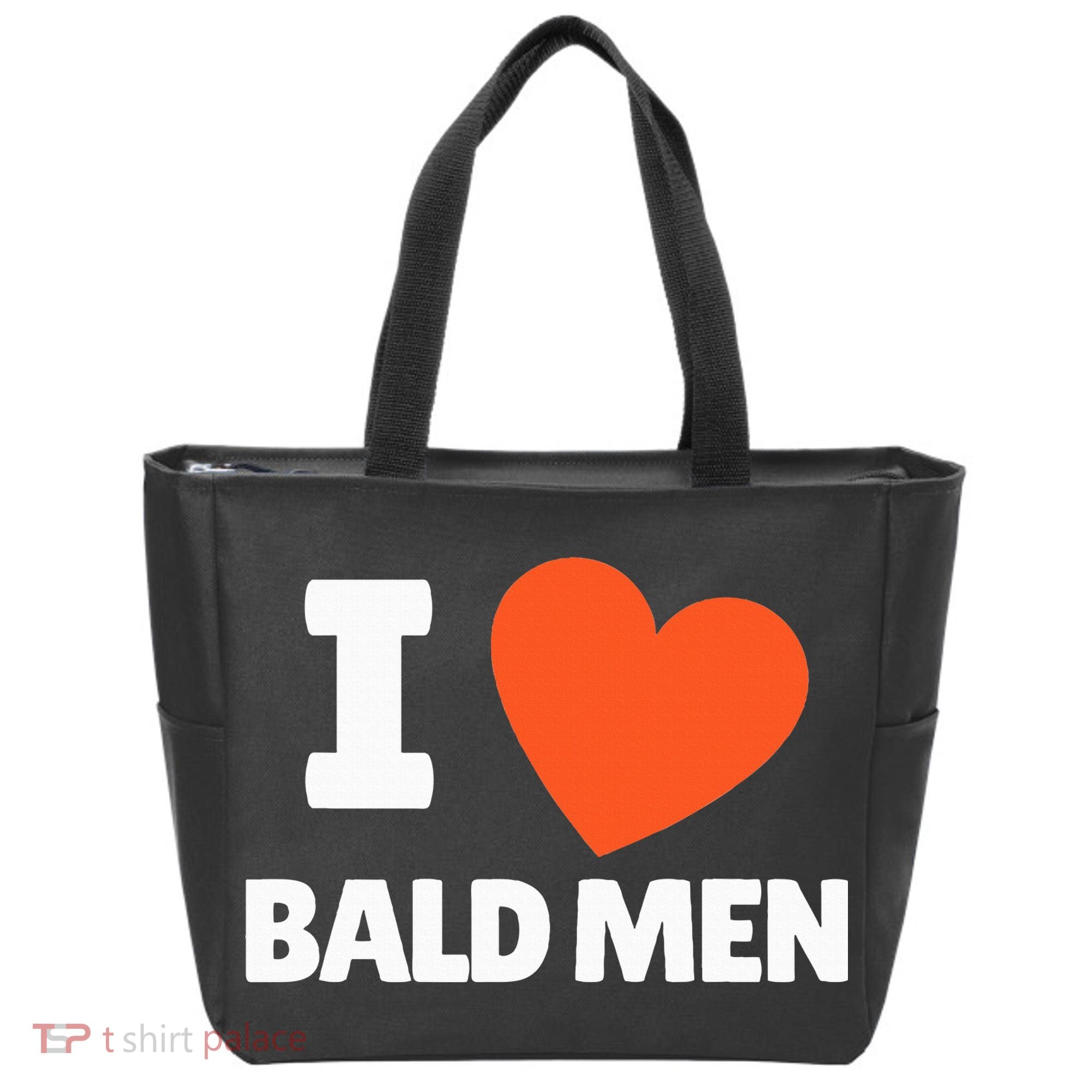 I Love Bald I Heart Bald Lovers Tote Bag