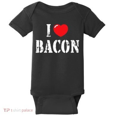 I Love Bacon for Bacon Lover Baby Bodysuit