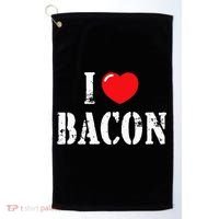 I Love Bacon for Bacon Lover Golf Towel thumb 0