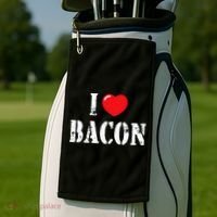I Love Bacon for Bacon Lover Golf Towel thumb 2