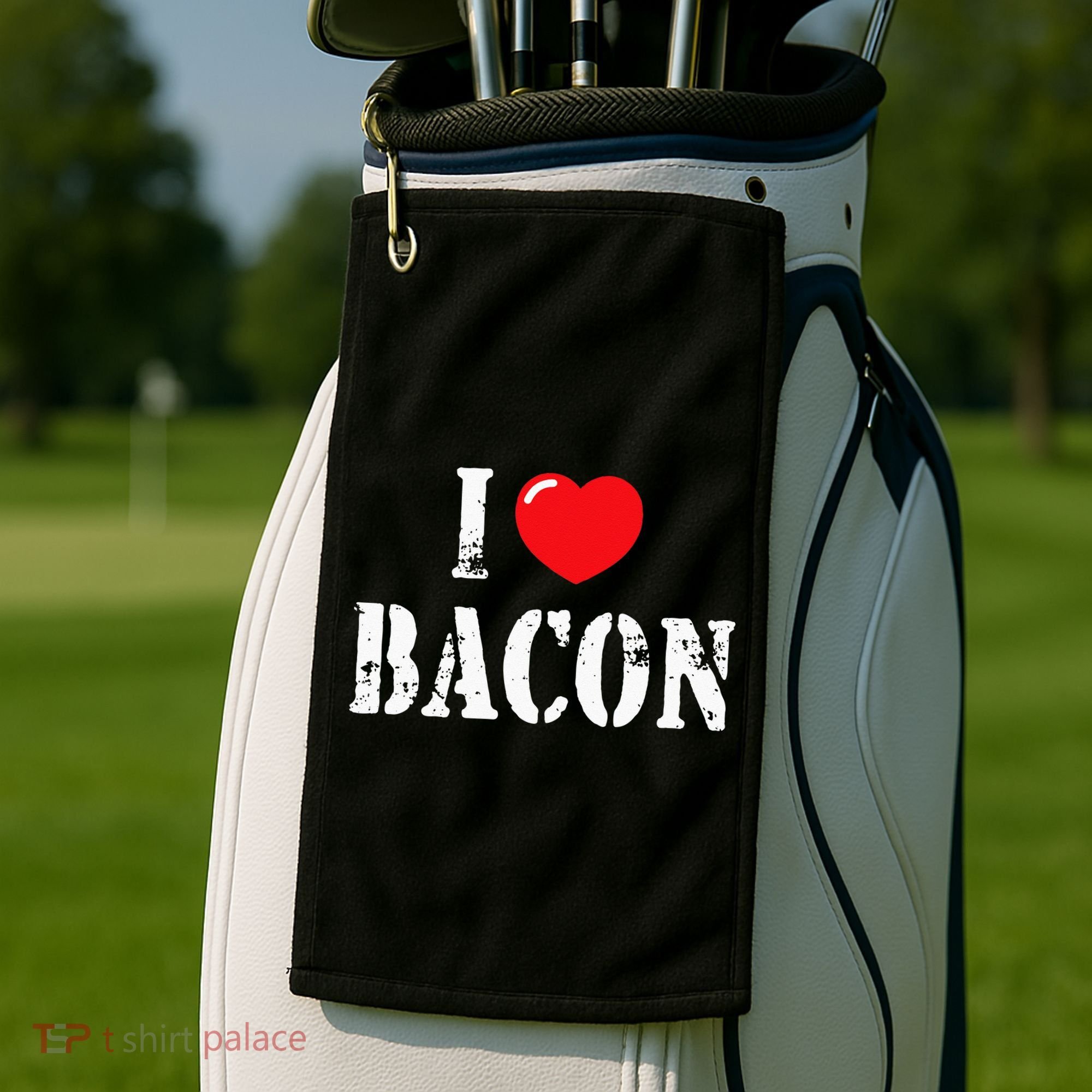 I Love Bacon for Bacon Lover Golf Towel