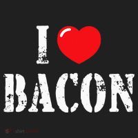 I Love Bacon for Bacon Lover Golf Towel thumb 3