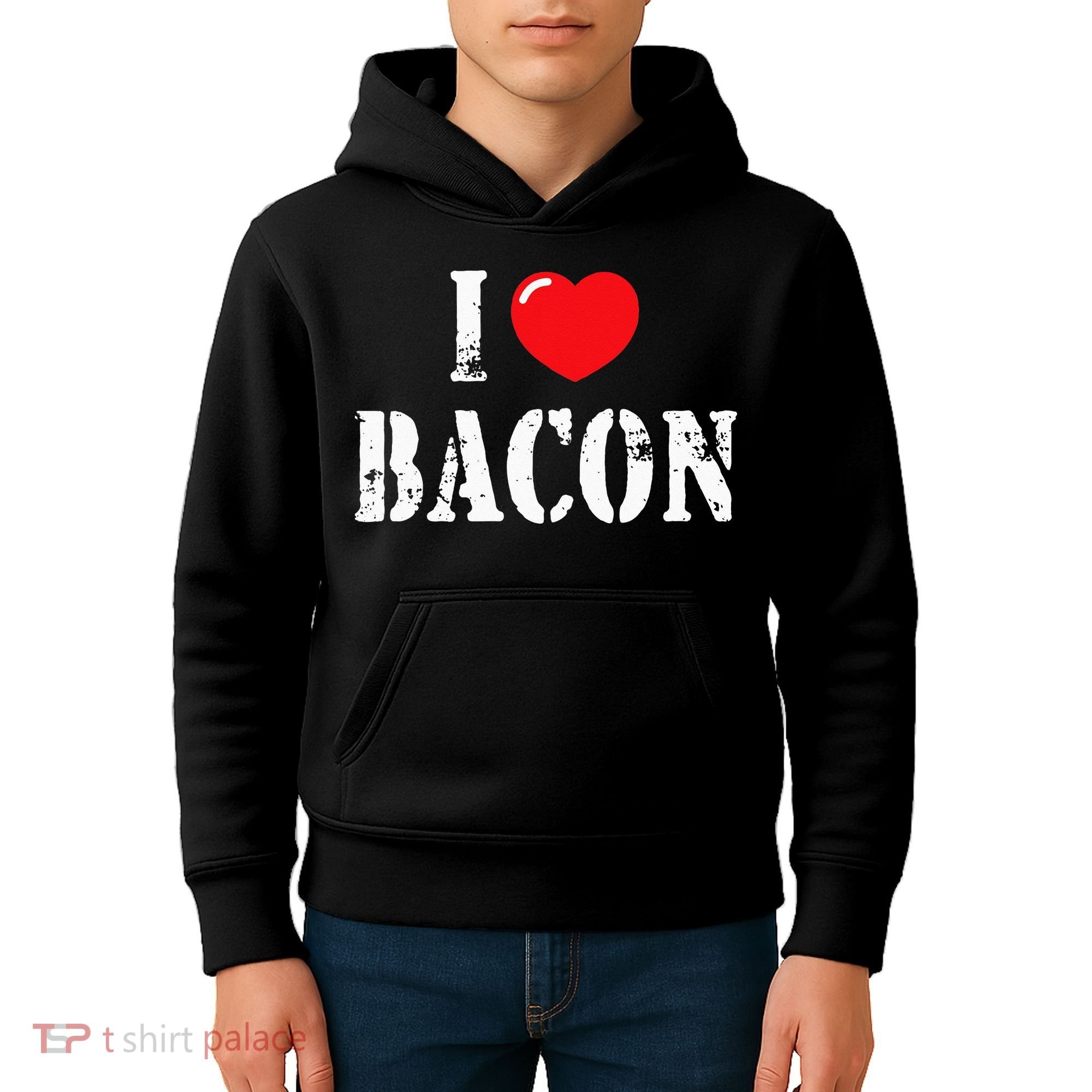 I Love Bacon for Bacon Lover Kids Hoodie