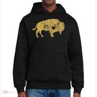 I Love Buffaloes Golden Buffalo Bison Lover Gift Ideas District V.I.T. Heavyweight Hoodie thumb 0
