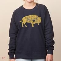 I Love Buffaloes Golden Buffalo Bison Lover Gift Ideas Women's Sweatshirt thumb 0