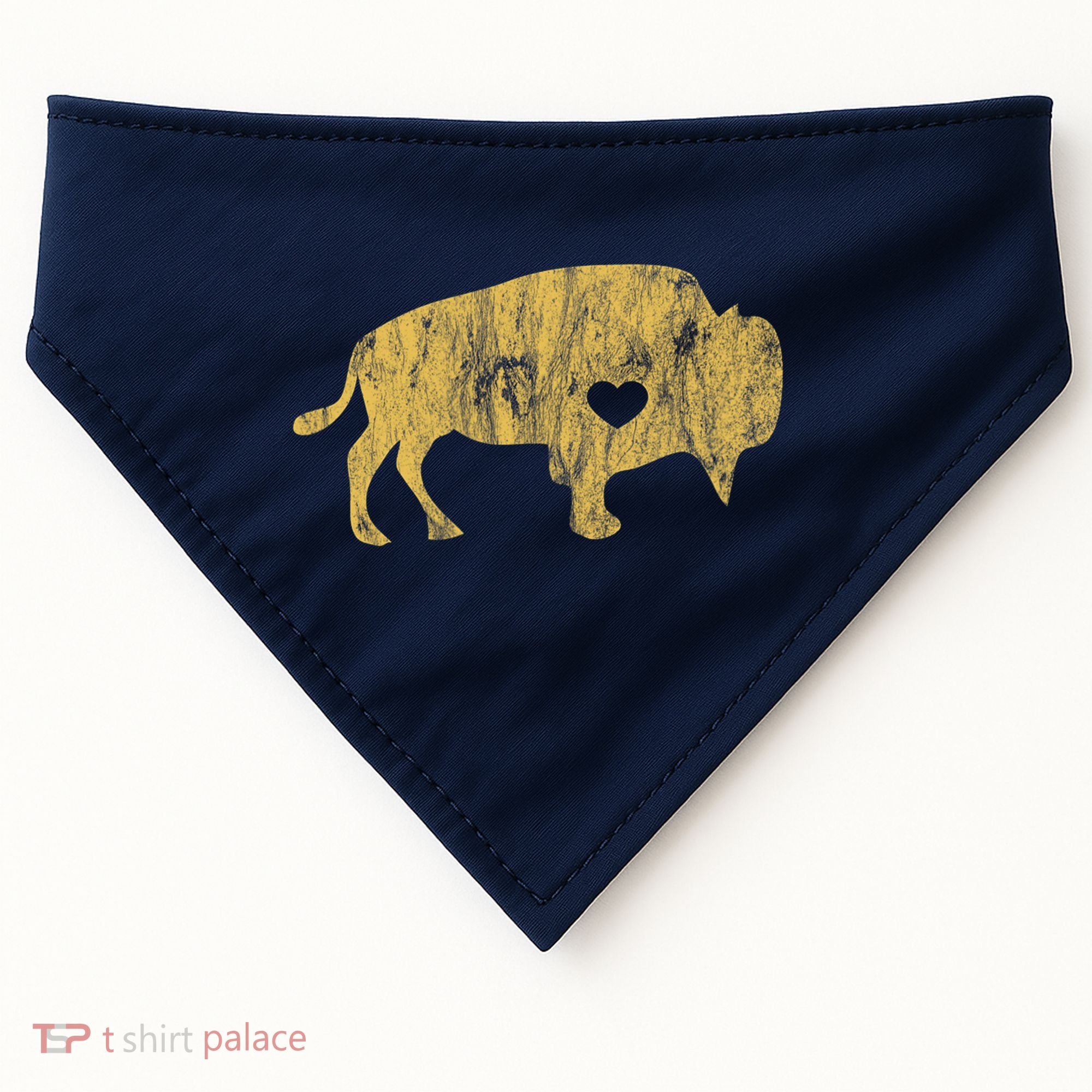 I Love Buffaloes Golden Buffalo Bison Lover Gift Ideas USA-Made Doggie Bandana