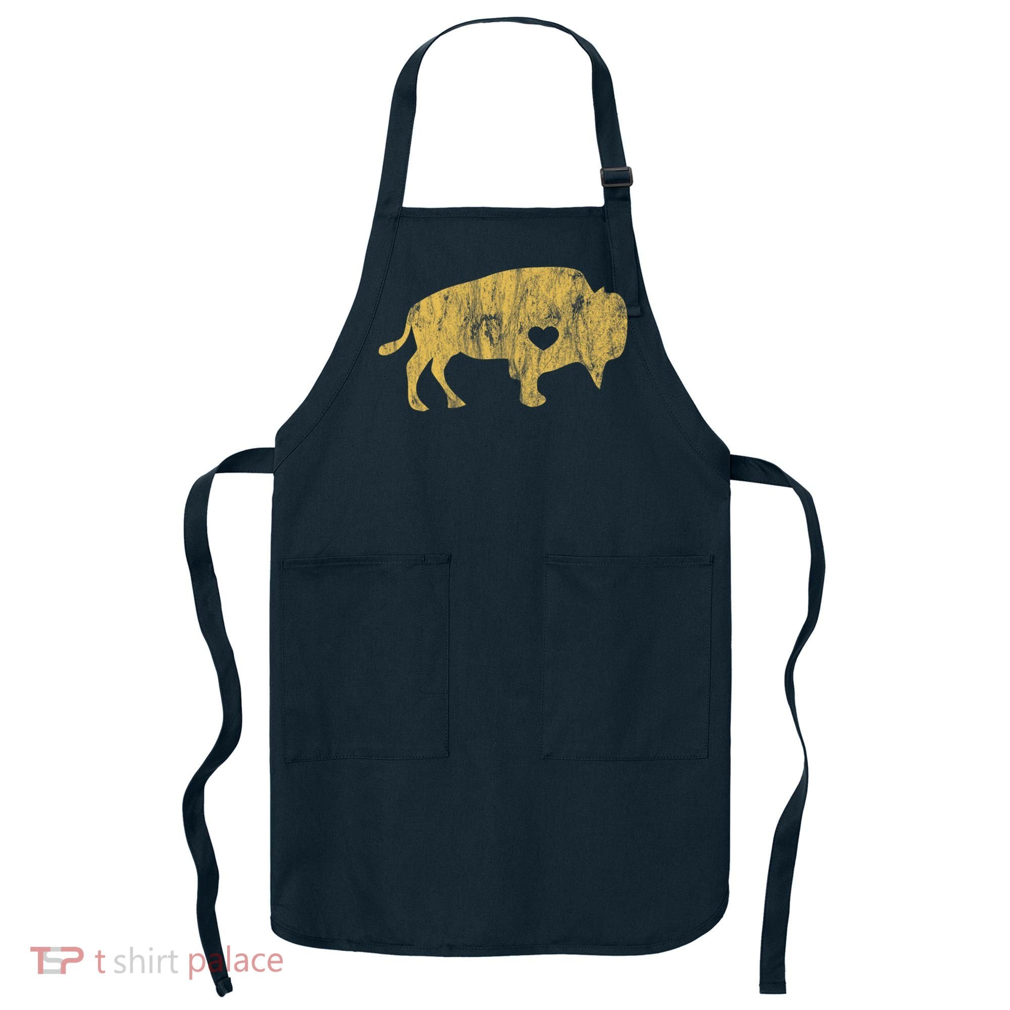 I Love Buffaloes Golden Buffalo Bison Lover Gift Ideas Apron