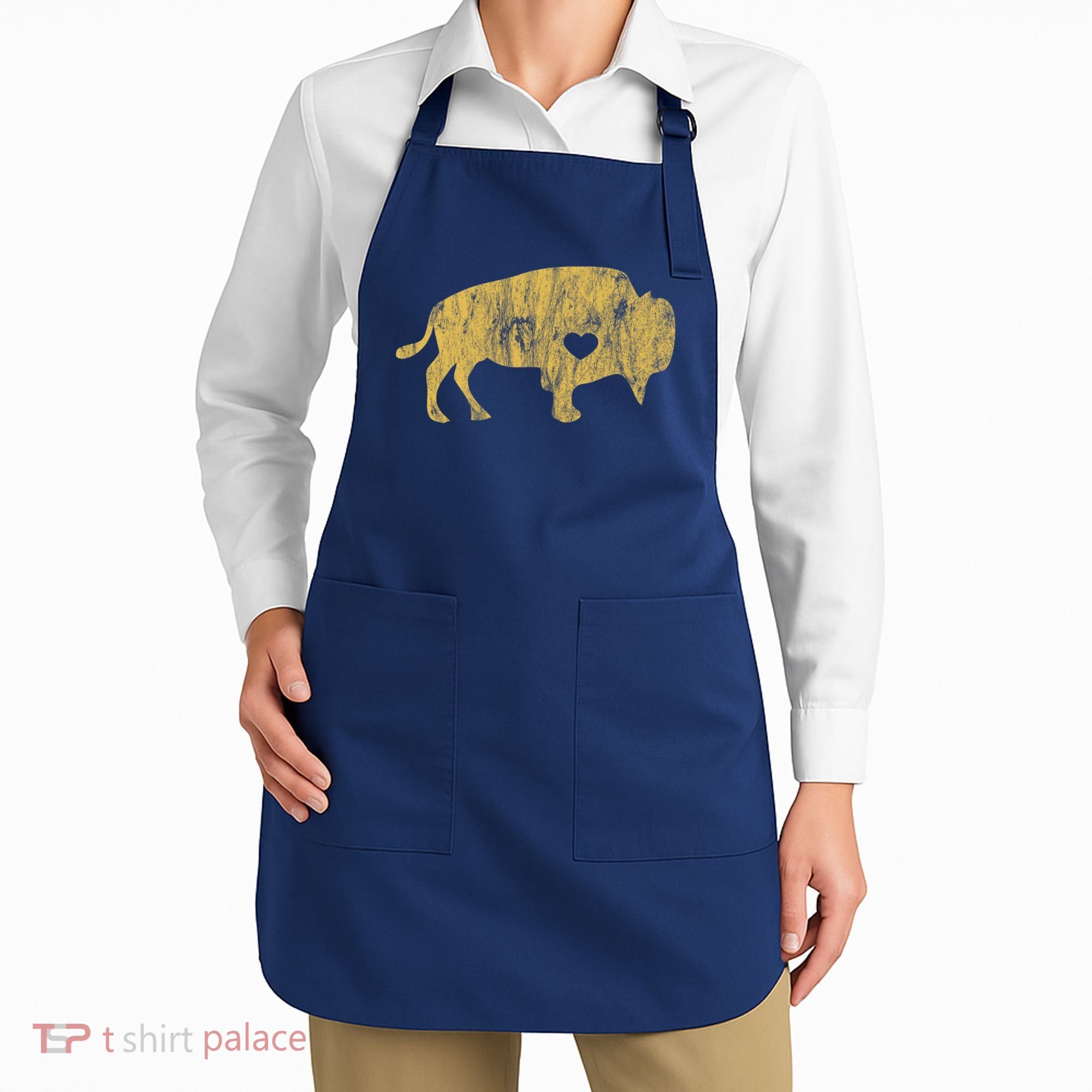 I Love Buffaloes Golden Buffalo Bison Lover Gift Ideas Apron