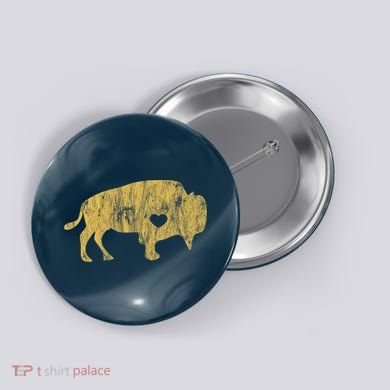 I Love Buffaloes Golden Buffalo Bison Lover Gift Ideas Button