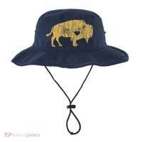 I Love Buffaloes Golden Buffalo Bison Lover Gift Ideas Bucket Hat thumb 0
