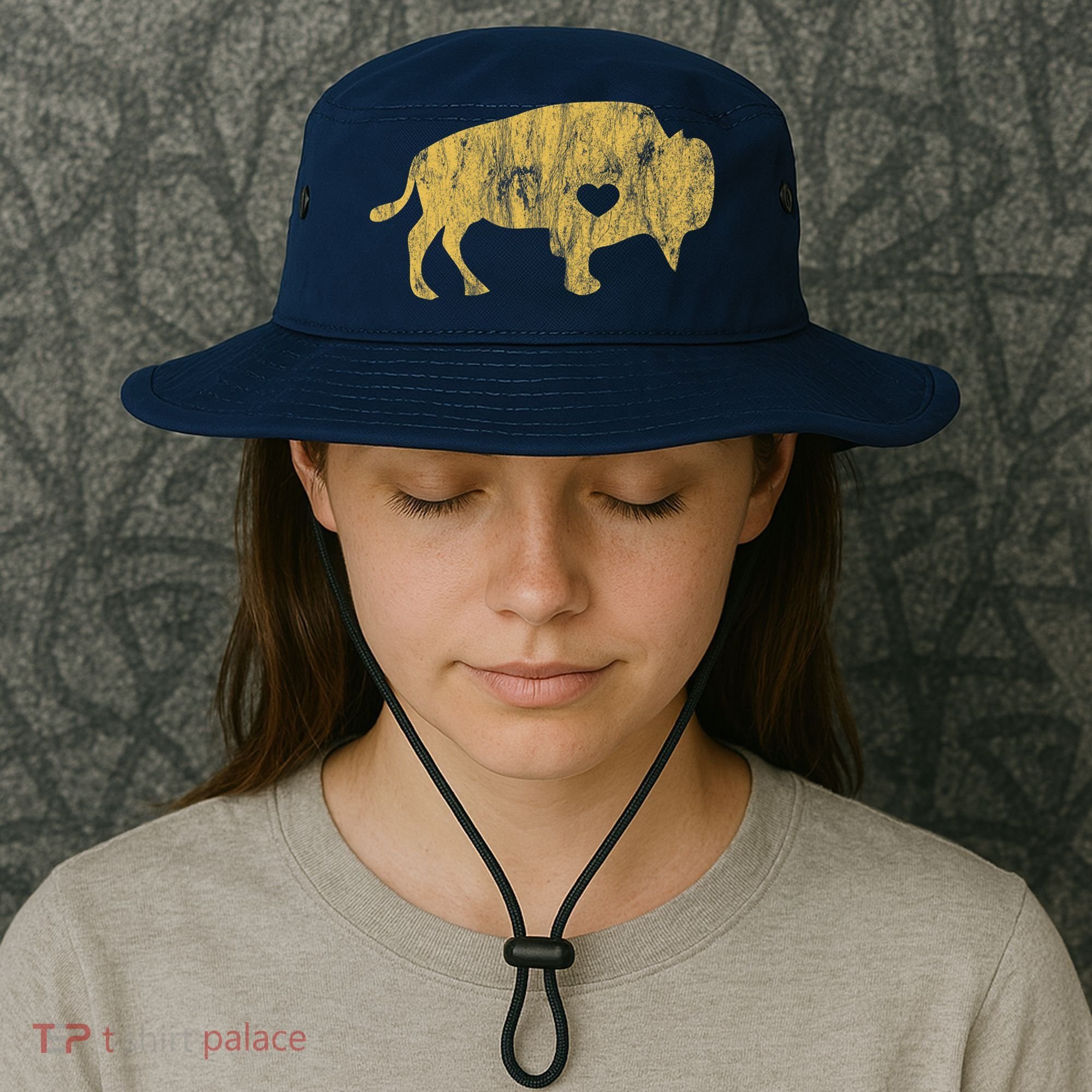 I Love Buffaloes Golden Buffalo Bison Lover Gift Ideas Bucket Hat