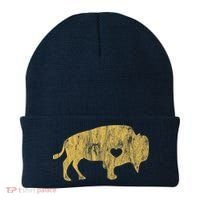 I Love Buffaloes Golden Buffalo Bison Lover Gift Ideas Beanie thumb 0