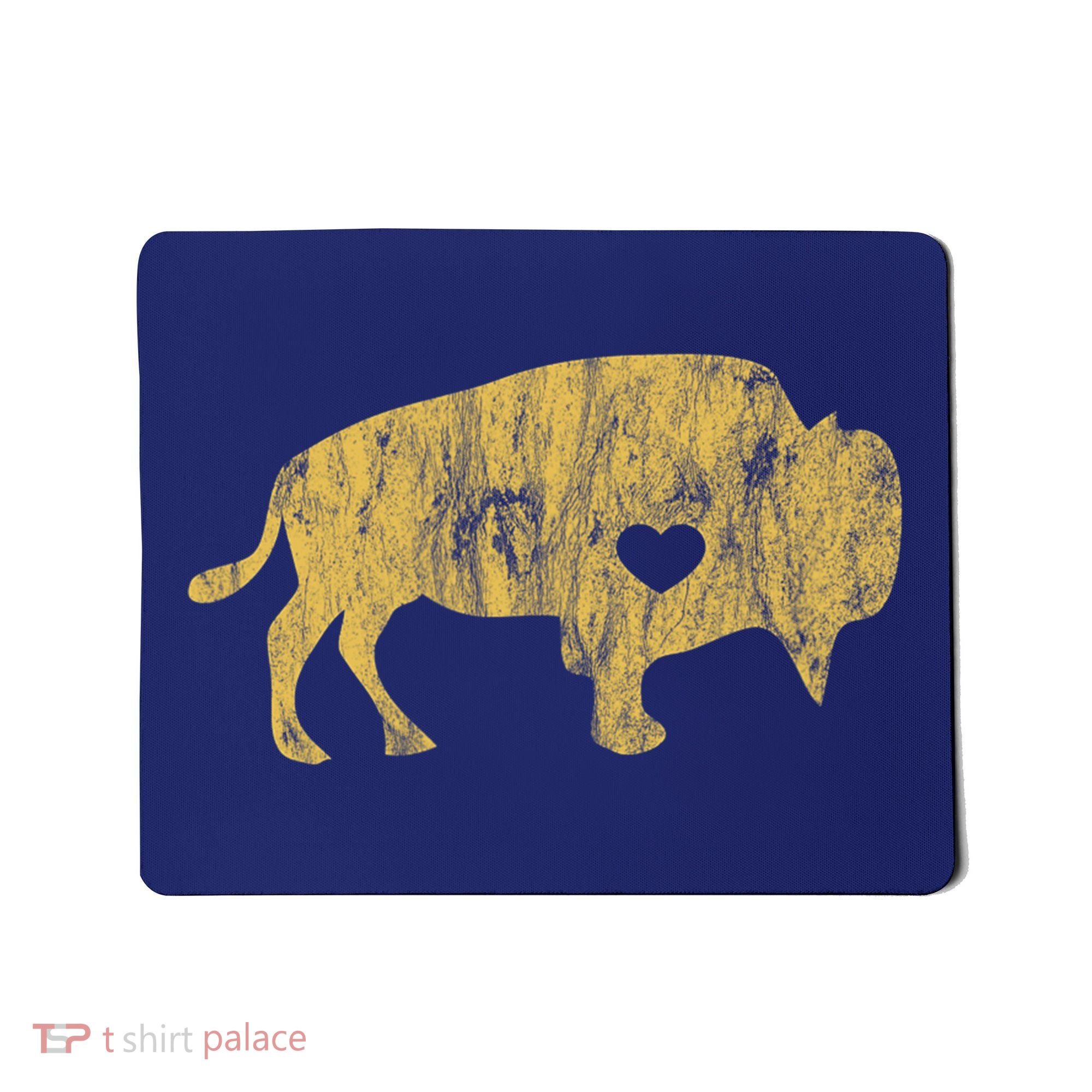 I Love Buffaloes Golden Buffalo Bison Lover Gift Ideas Mousepad