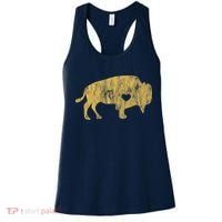 I Love Buffaloes Golden Buffalo Bison Lover Gift Ideas Women's Tank Top thumb 0