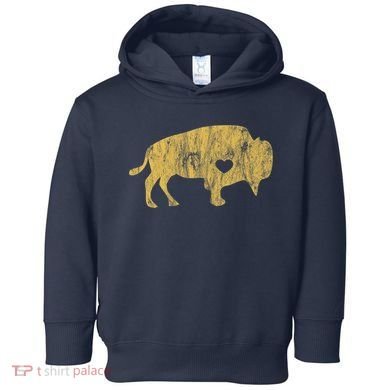 I Love Buffaloes Golden Buffalo Bison Lover Gift Ideas Toddler Hoodie