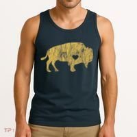 I Love Buffaloes Golden Buffalo Bison Lover Gift Ideas Tank Top thumb 3