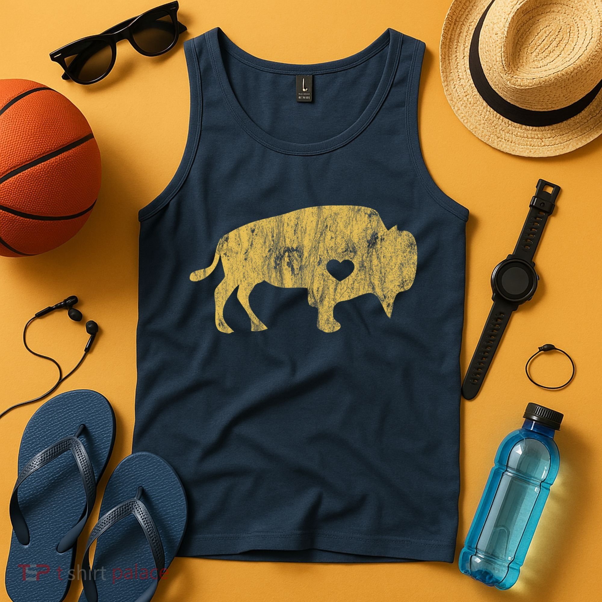 I Love Buffaloes Golden Buffalo Bison Lover Gift Ideas Tank Top