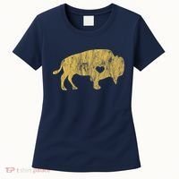 I Love Buffaloes Golden Buffalo Bison Lover Gift Ideas Women's T-Shirt thumb 0