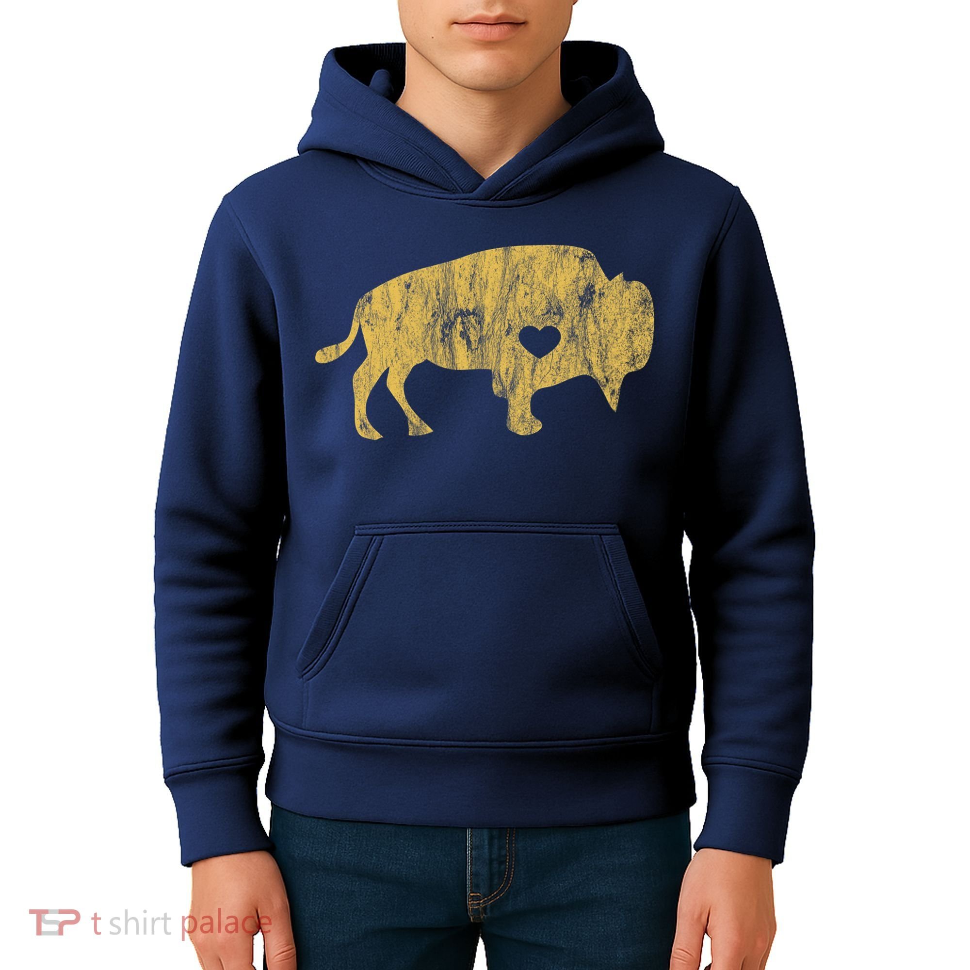 I Love Buffaloes Golden Buffalo Bison Lover Gift Ideas Kids Hoodie