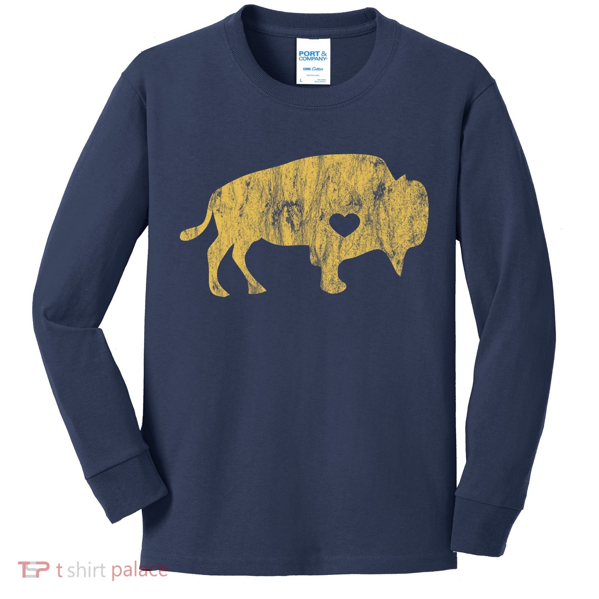 I Love Buffaloes Golden Buffalo Bison Lover Gift Ideas Kids Long Sleeve Shirt