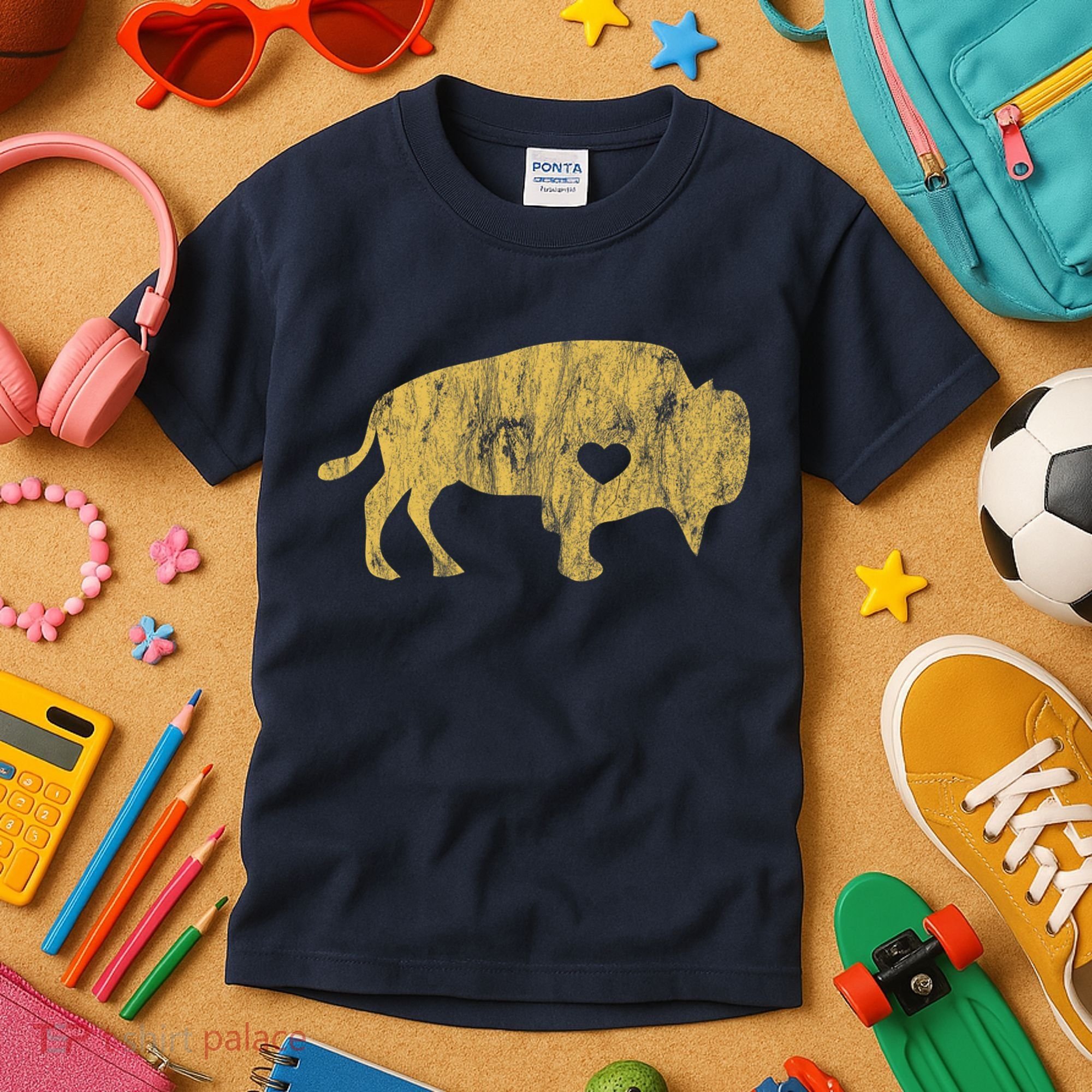 I Love Buffaloes Golden Buffalo Bison Lover Gift Ideas Kids T-Shirt