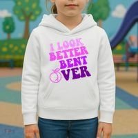 I Look Better Bent Over Peachy Booty Funny Kids Hoodie thumb 3