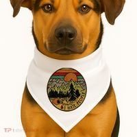 I Love Camping I Hate People Outdoors USA-Made Doggie Bandana thumb 1