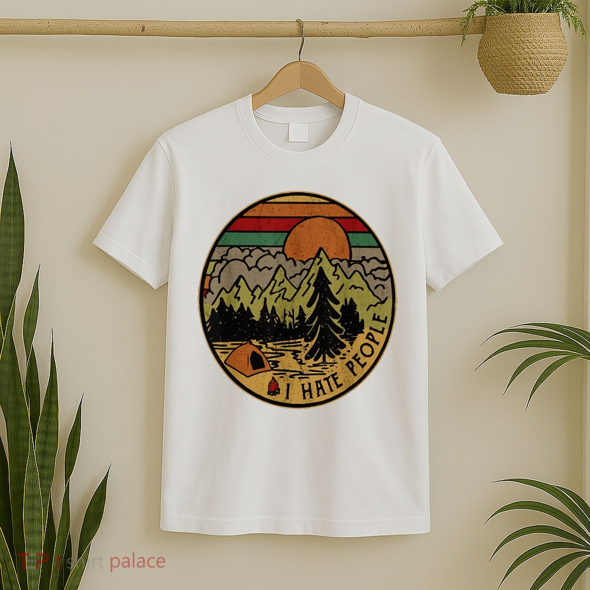 I Love Camping I Hate People Outdoors T-Shirt