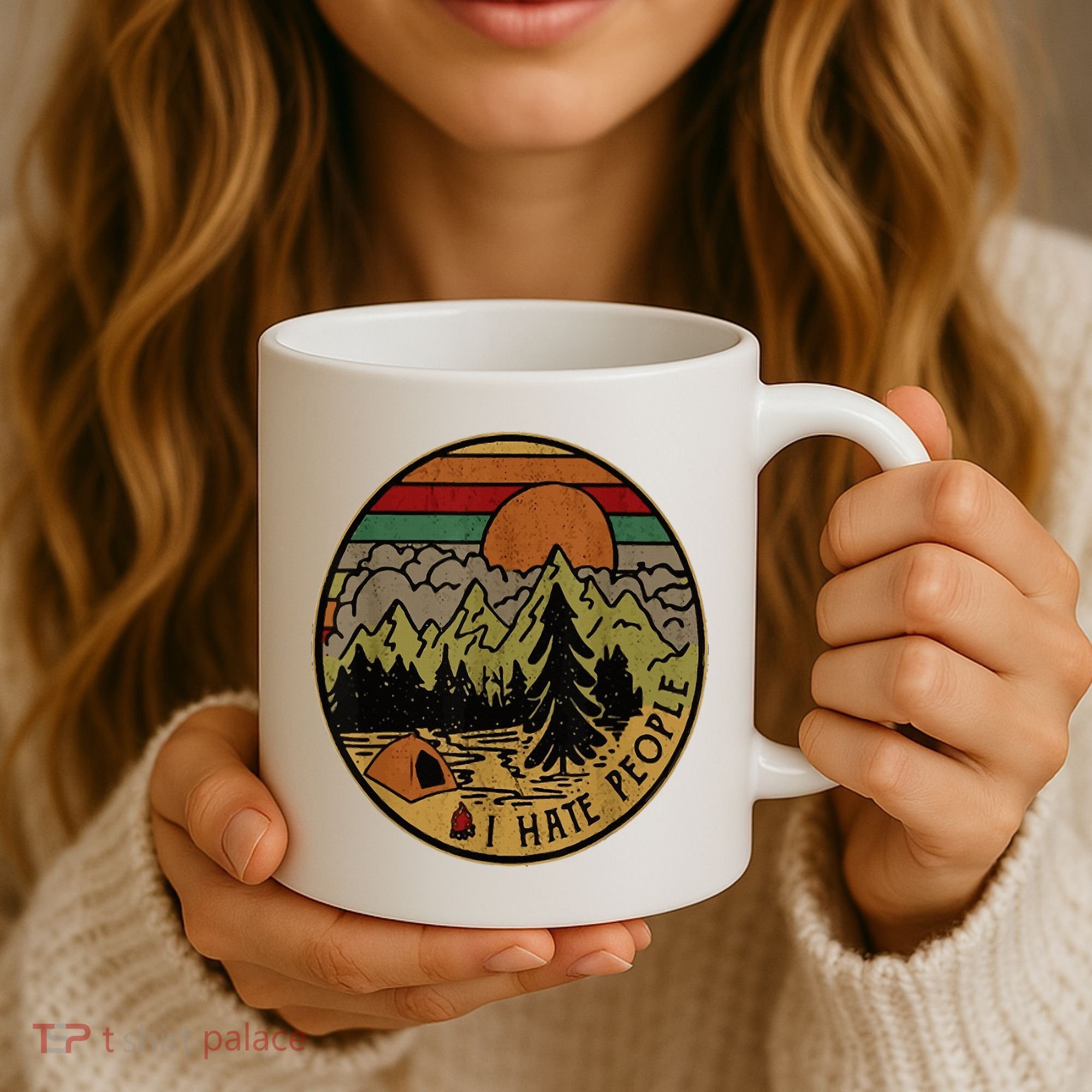 I Love Camping I Hate People Outdoors Coffee Mug