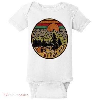 I Love Camping I Hate People Outdoors Baby Bodysuit
