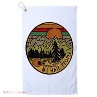 I Love Camping I Hate People Outdoors Golf Towel thumb 0