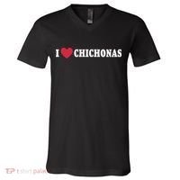 I Love Chichonas V-Neck T-Shirt thumb 0