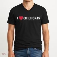 I Love Chichonas V-Neck T-Shirt thumb 2