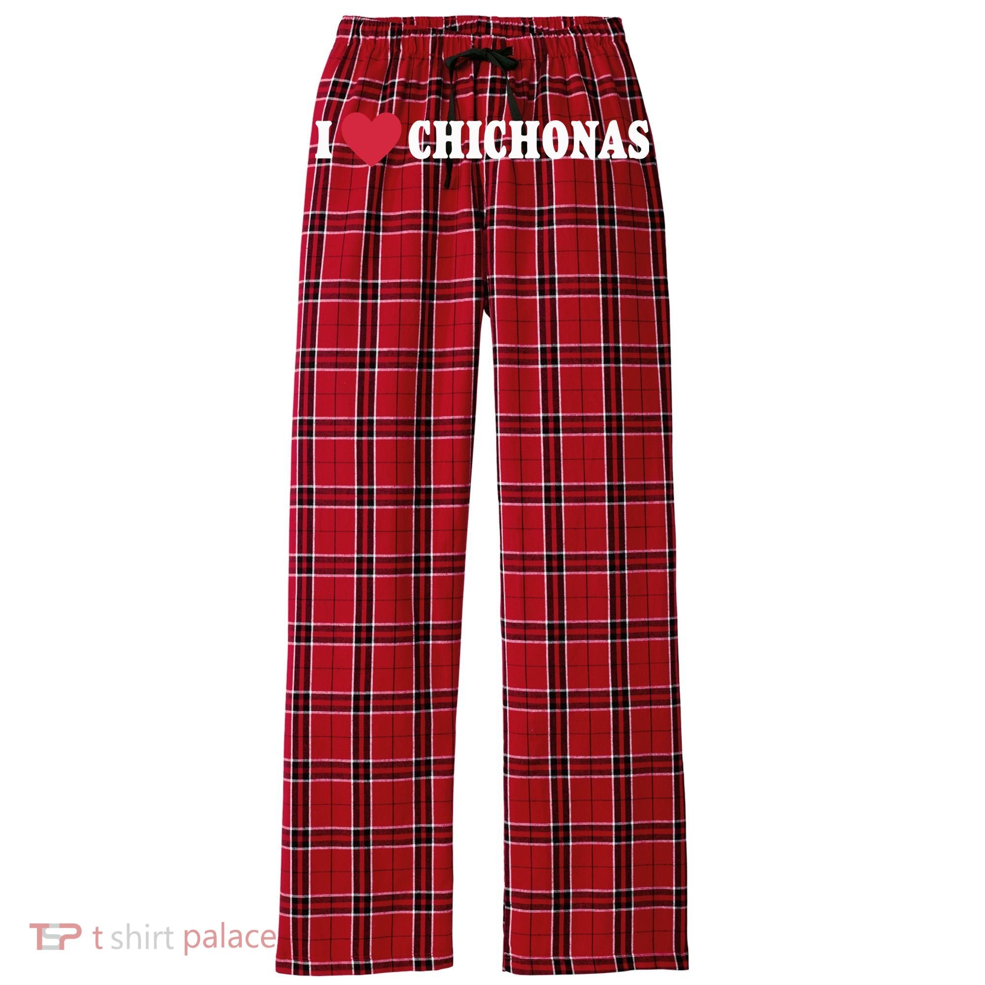 I Love Chichonas Women's Flannel Plaid Pajama Pants