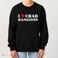 I Love Crab Rangoon American Food Funny Crab Rangoon Women's Sweatshirt thumb 0