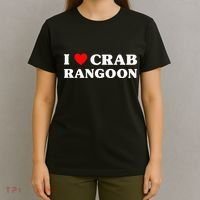 I Love Crab Rangoon American Food Funny Crab Rangoon T-Shirt thumb 4