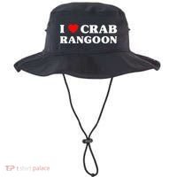 I Love Crab Rangoon American Food Funny Crab Rangoon Bucket Hat thumb 0
