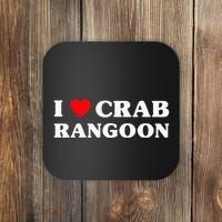 I Love Crab Rangoon American Food Funny Crab Rangoon Coaster thumb 0