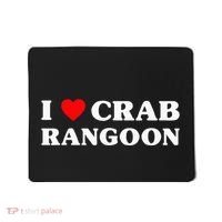 I Love Crab Rangoon American Food Funny Crab Rangoon Mousepad thumb 0