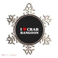 I Love Crab Rangoon American Food Funny Crab Rangoon Ornament thumb 0