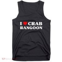 I Love Crab Rangoon American Food Funny Crab Rangoon Tank Top thumb 0