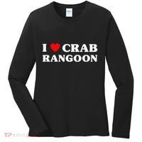 I Love Crab Rangoon American Food Funny Crab Rangoon Women's Long Sleeve Shirt thumb 0