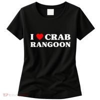 I Love Crab Rangoon American Food Funny Crab Rangoon Women's T-Shirt thumb 0