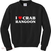I Love Crab Rangoon American Food Funny Crab Rangoon Kids Sweatshirt thumb 0